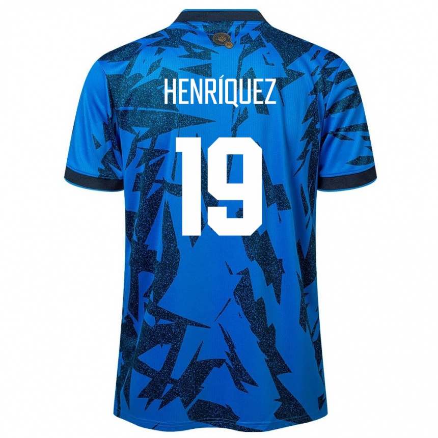 Kids Football El Salvador Alejandro Henríquez #19 Blue Home Jersey 24-26 T-Shirt Canada