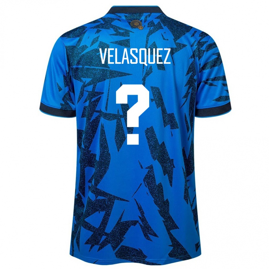 Kids Football El Salvador Jorge Velasquez #0 Blue Home Jersey 24-26 T-Shirt Canada