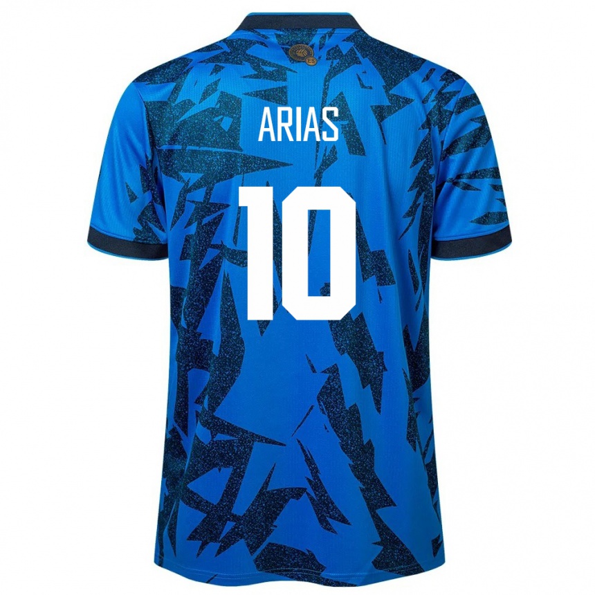 Kids Football El Salvador Cristopher Arias #10 Blue Home Jersey 24-26 T-Shirt Canada