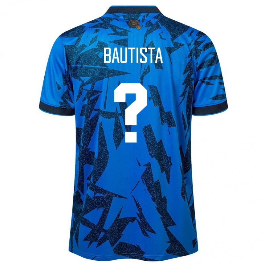 Kids Football El Salvador Ezequiel Bautista #0 Blue Home Jersey 24-26 T-Shirt Canada