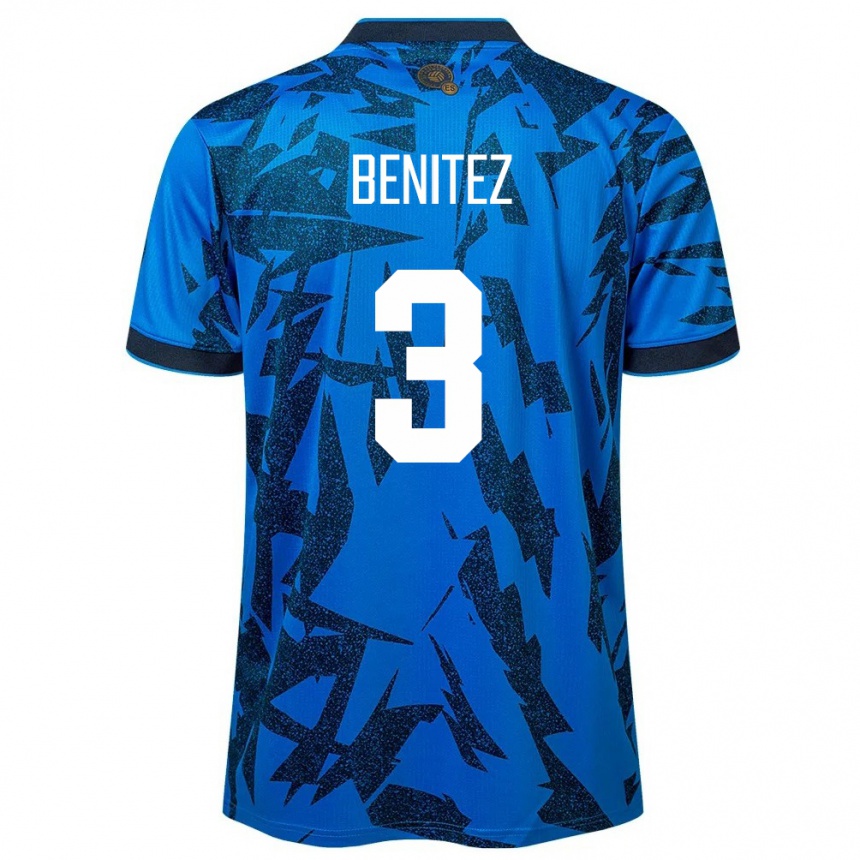 Kids Football El Salvador Carolina Benitez #3 Blue Home Jersey 24-26 T-Shirt Canada