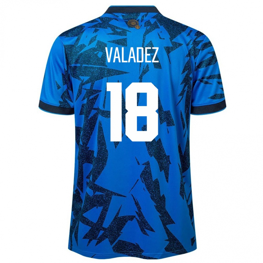 Kids Football El Salvador Samantha Valadez #18 Blue Home Jersey 24-26 T-Shirt Canada