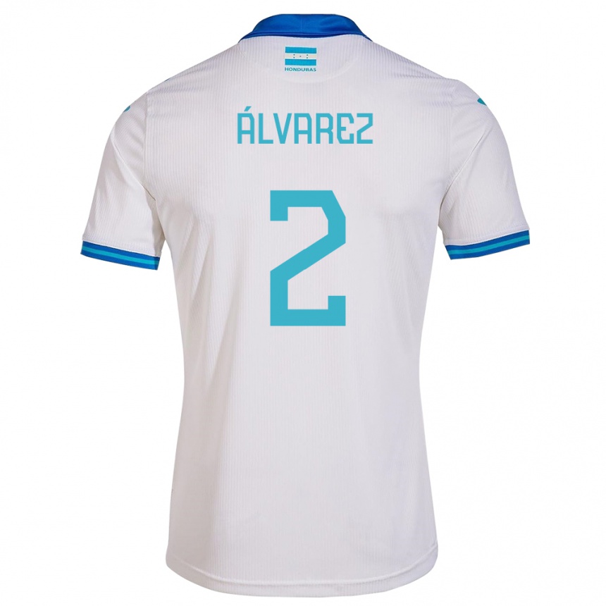 Kids Football Honduras Kevin Álvarez #2 White Home Jersey 24-26 T-Shirt Canada