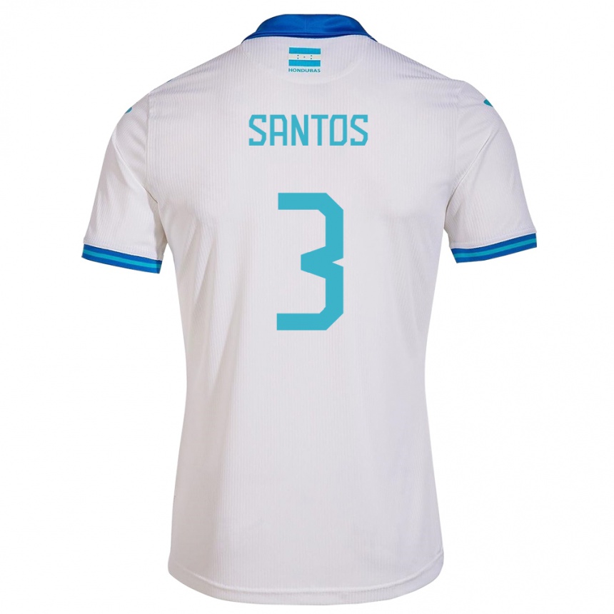 Kids Football Honduras Marcelo Santos #3 White Home Jersey 24-26 T-Shirt Canada