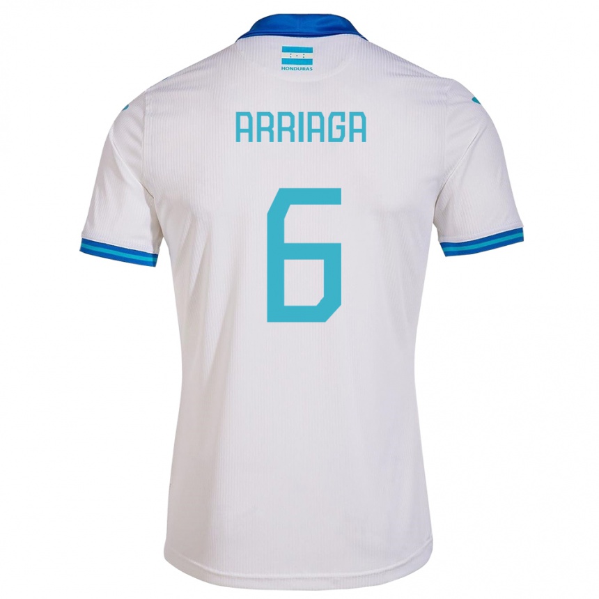 Kids Football Honduras Javier Arriaga #6 White Home Jersey 24-26 T-Shirt Canada