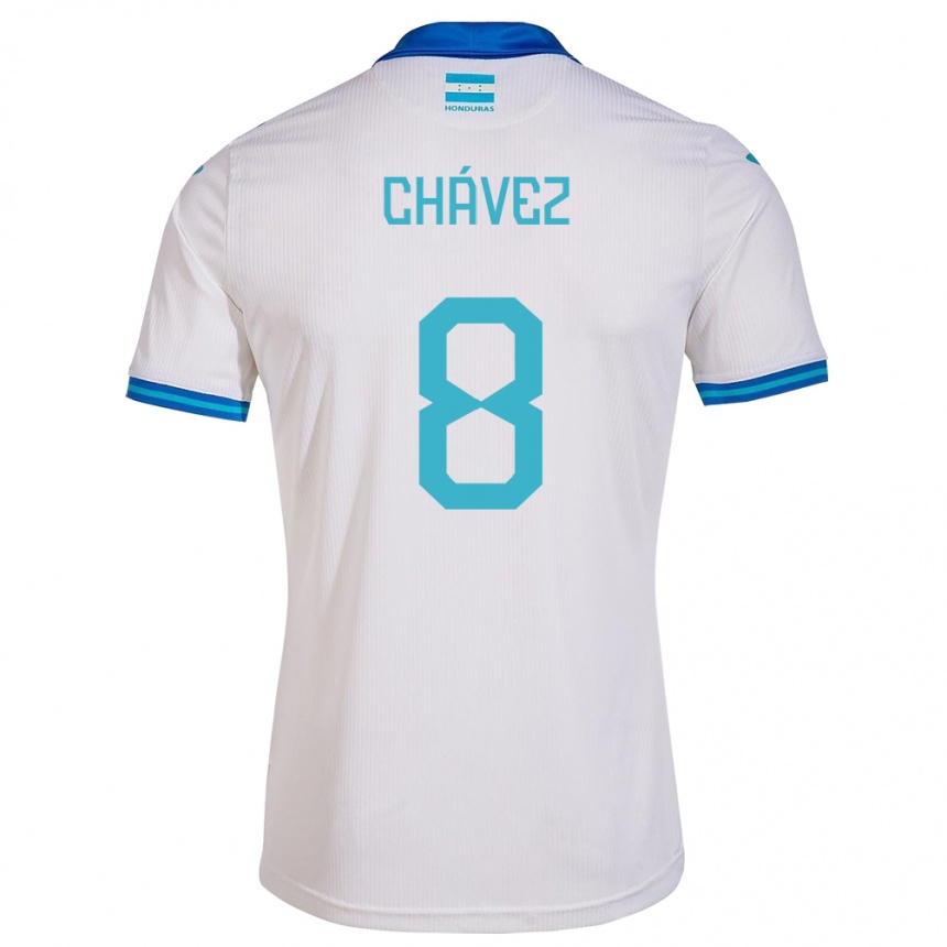 Kids Football Honduras Gerson Chávez #8 White Home Jersey 24-26 T-Shirt Canada