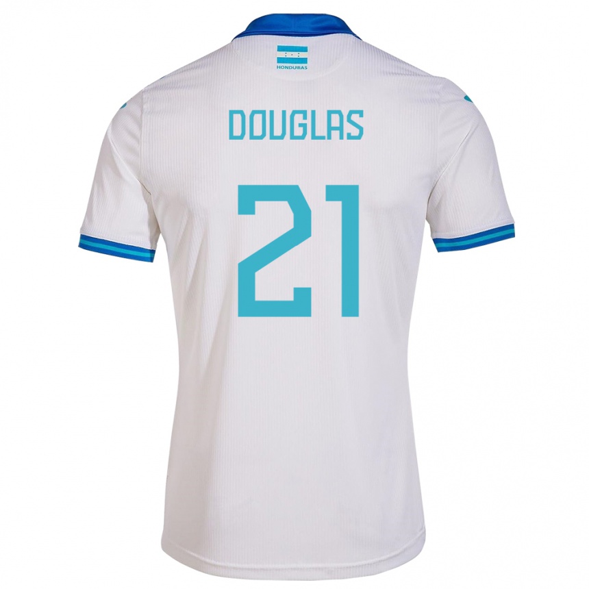 Kids Football Honduras Douglas Martínez #21 White Home Jersey 24-26 T-Shirt Canada