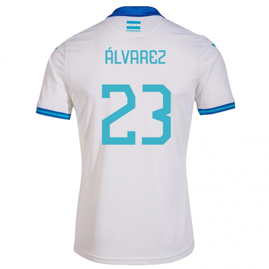 Kids Football Honduras Jorge Álvarez #23 White Home Jersey 24-26 T-Shirt Canada