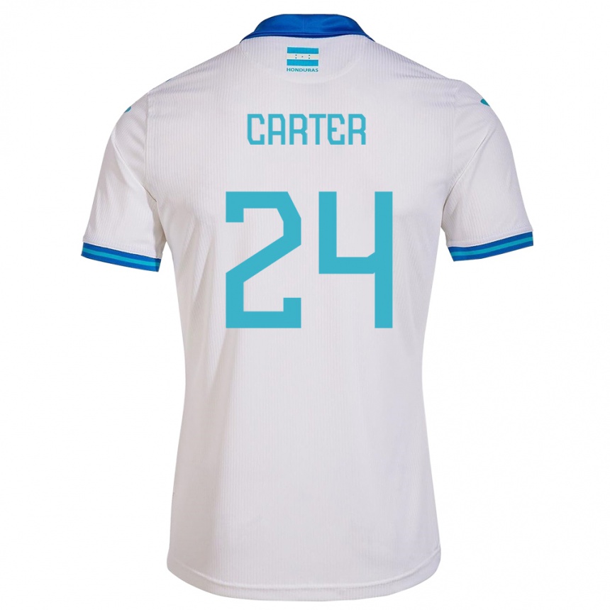 Kids Football Honduras Daniel Carter #24 White Home Jersey 24-26 T-Shirt Canada