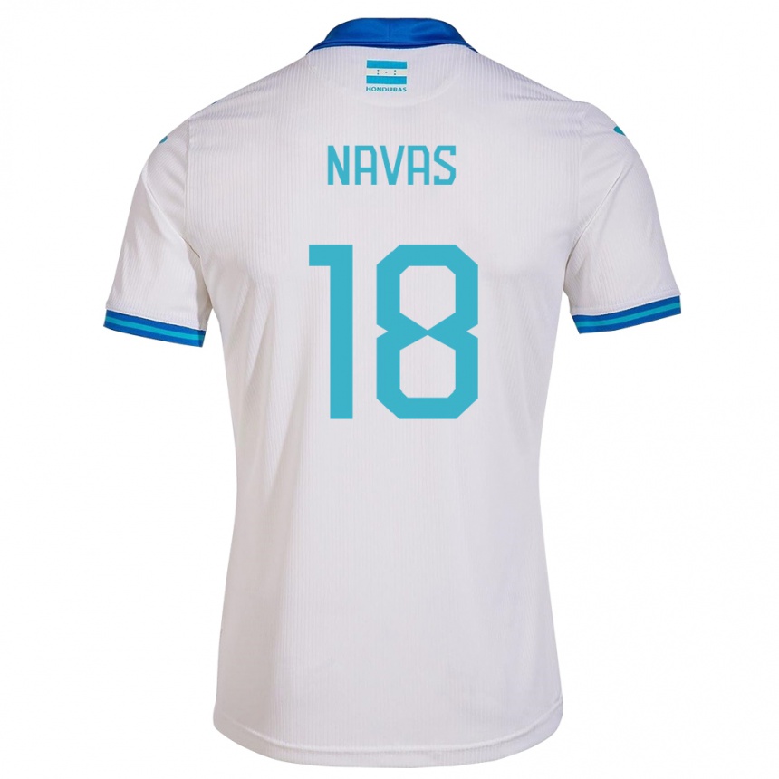 Kids Football Honduras Johan Navas #18 White Home Jersey 24-26 T-Shirt Canada