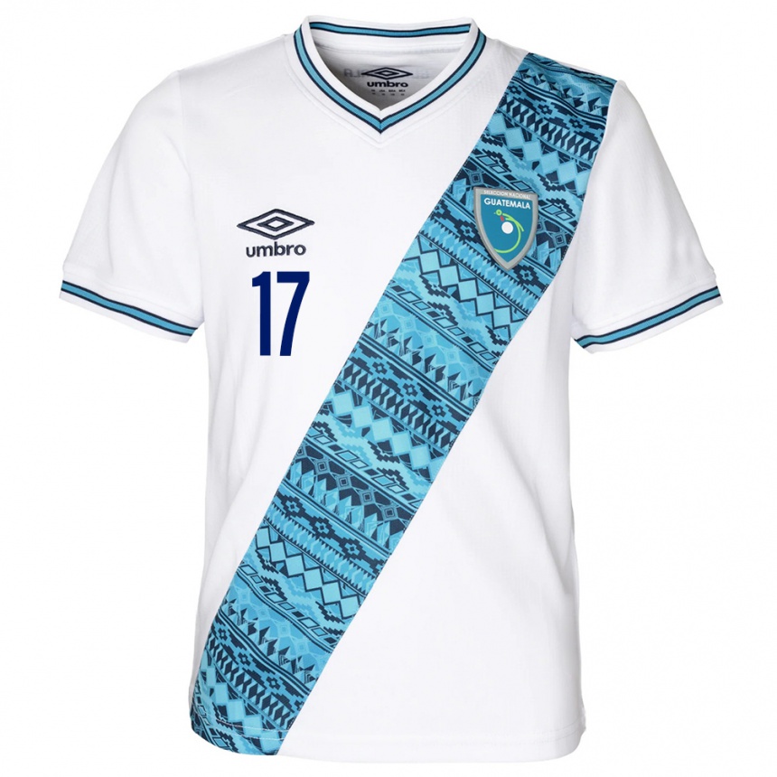 Kids Football Guatemala Óscar Castellanos #17 White Home Jersey 24-26 T-Shirt Canada