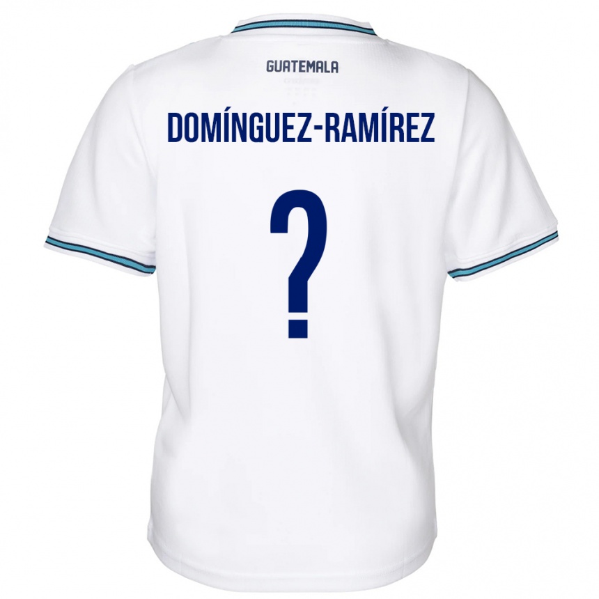 Kids Football Guatemala Marco Domínguez-Ramírez #0 White Home Jersey 24-26 T-Shirt Canada