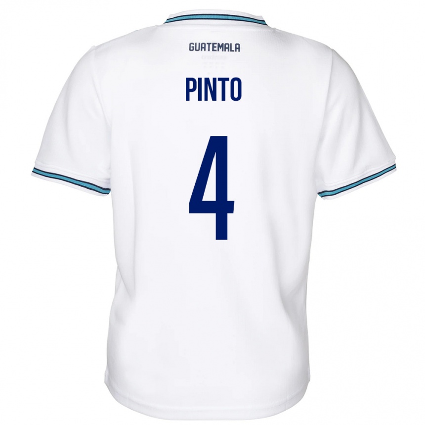 Kids Football Guatemala José Carlos Pinto #4 White Home Jersey 24-26 T-Shirt Canada