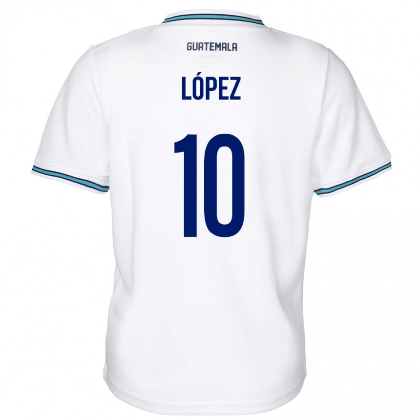 Kids Football Guatemala Antonio López #10 White Home Jersey 24-26 T-Shirt Canada