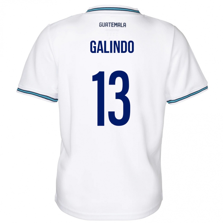 Kids Football Guatemala Alejandro Galindo #13 White Home Jersey 24-26 T-Shirt Canada