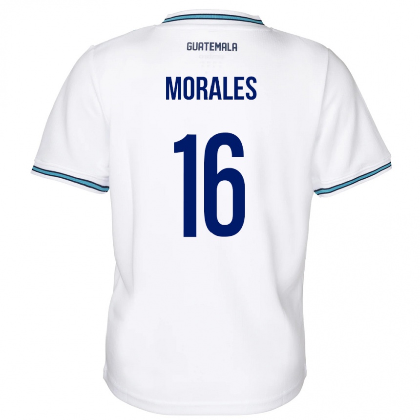 Kids Football Guatemala José Morales #16 White Home Jersey 24-26 T-Shirt Canada