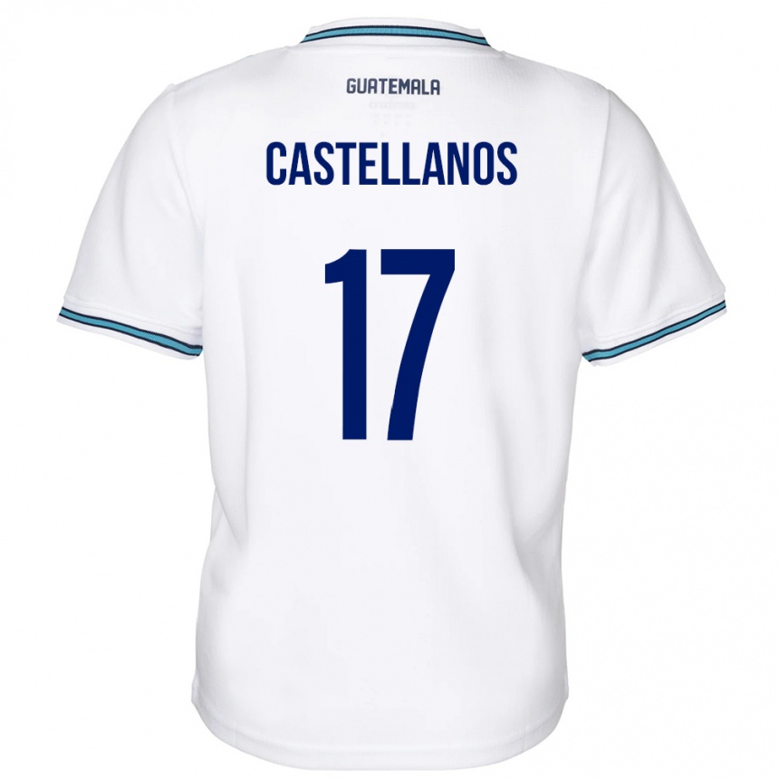 Kids Football Guatemala Óscar Castellanos #17 White Home Jersey 24-26 T-Shirt Canada