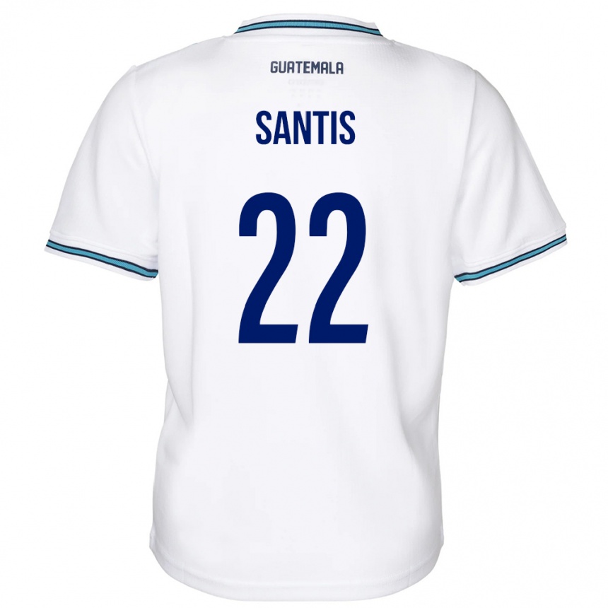 Kids Football Guatemala Diego Santis #22 White Home Jersey 24-26 T-Shirt Canada