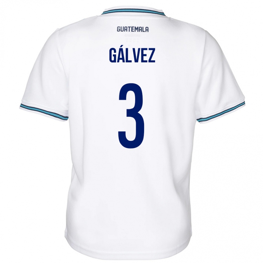 Kids Football Guatemala Fredy Gálvez #3 White Home Jersey 24-26 T-Shirt Canada