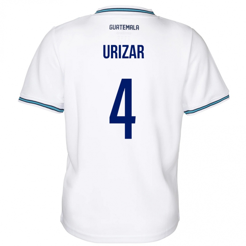 Kids Football Guatemala Jeshua Urizar #4 White Home Jersey 24-26 T-Shirt Canada