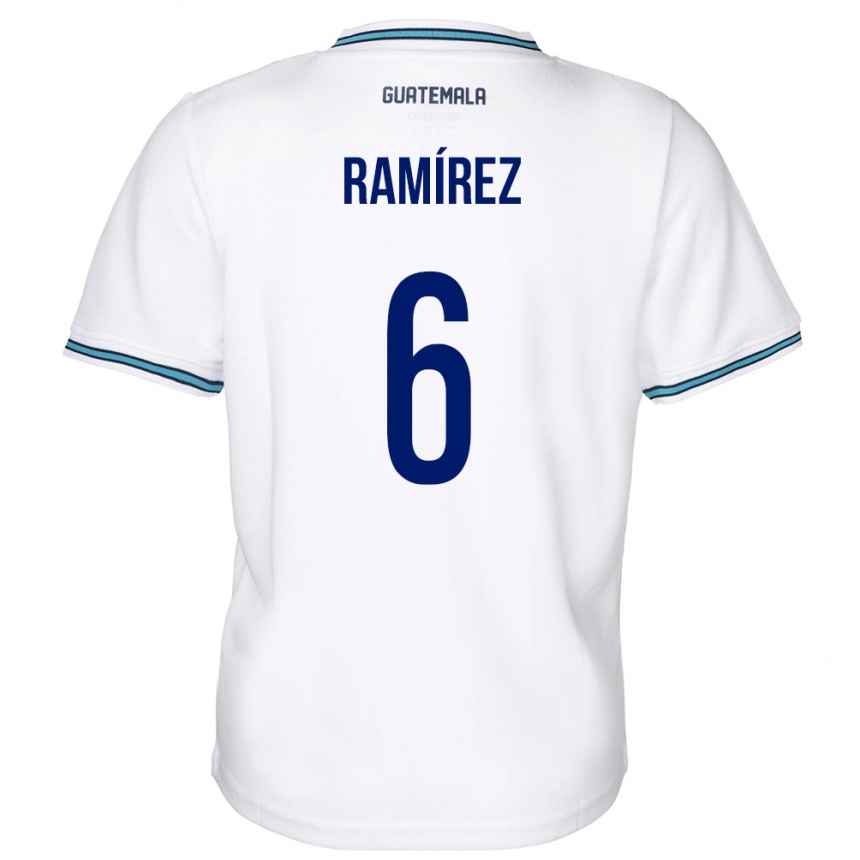 Kids Football Guatemala Kevin Ramírez #6 White Home Jersey 24-26 T-Shirt Canada