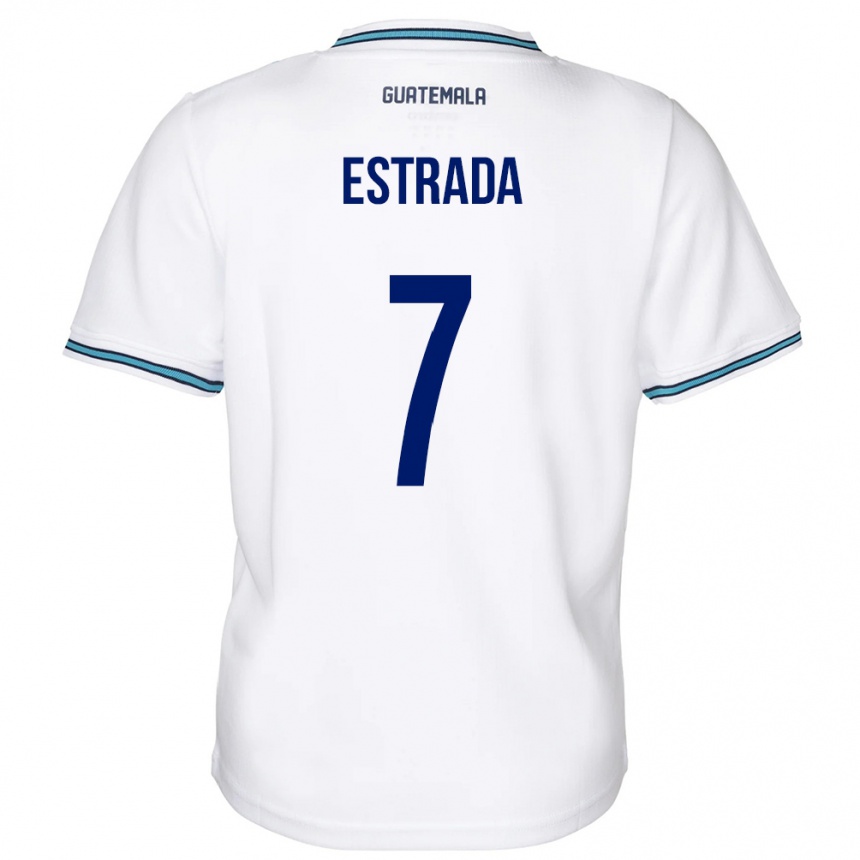 Kids Football Guatemala Javier Estrada #7 White Home Jersey 24-26 T-Shirt Canada