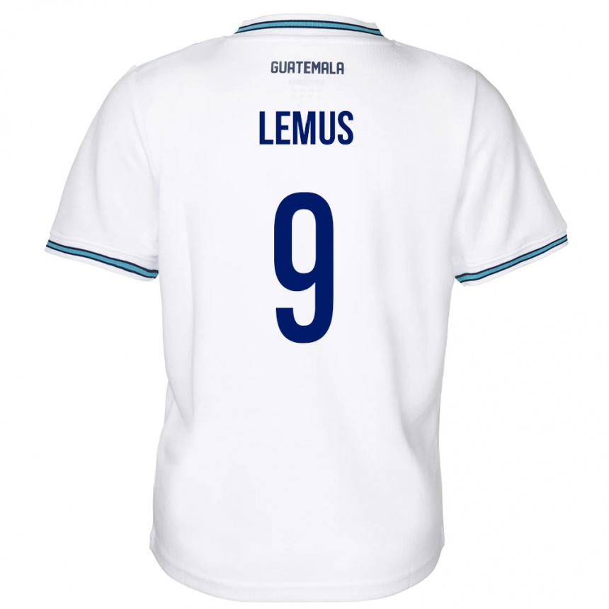 Kids Football Guatemala Erick Lemus #9 White Home Jersey 24-26 T-Shirt Canada