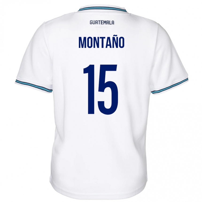 Kids Football Guatemala Figo Montaño #15 White Home Jersey 24-26 T-Shirt Canada