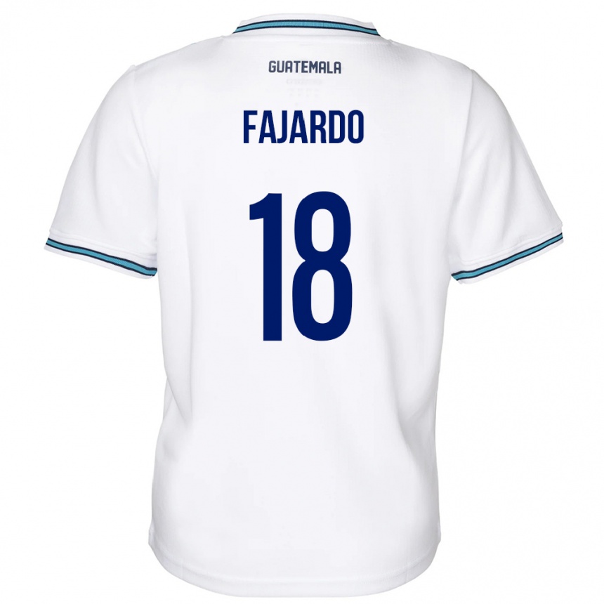 Kids Football Guatemala William Fajardo #18 White Home Jersey 24-26 T-Shirt Canada