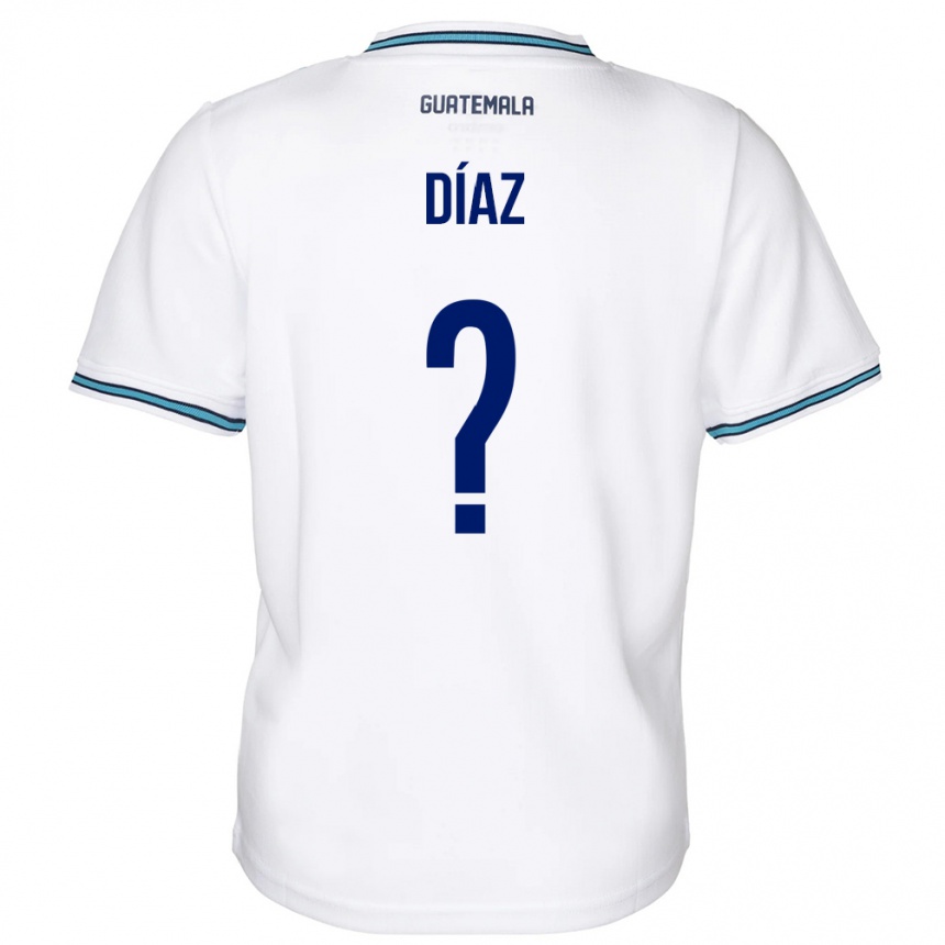 Kids Football Guatemala Hendryck Díaz #0 White Home Jersey 24-26 T-Shirt Canada