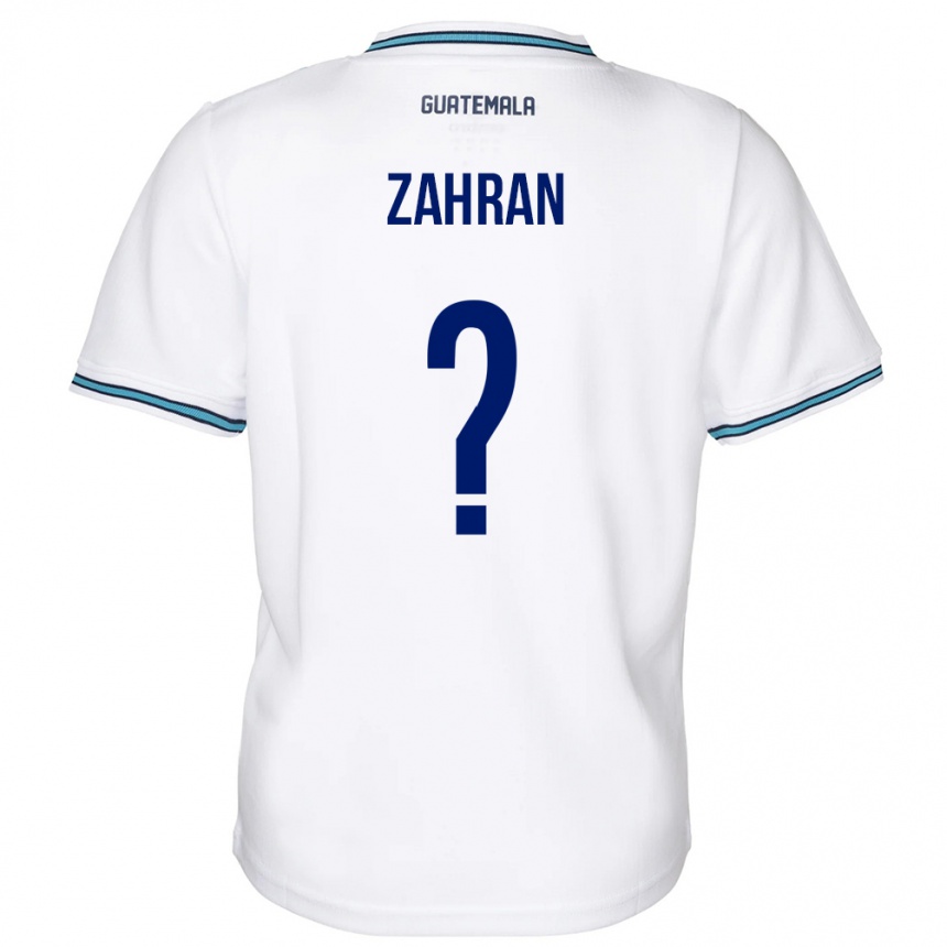 Kids Football Guatemala William Zahran #0 White Home Jersey 24-26 T-Shirt Canada