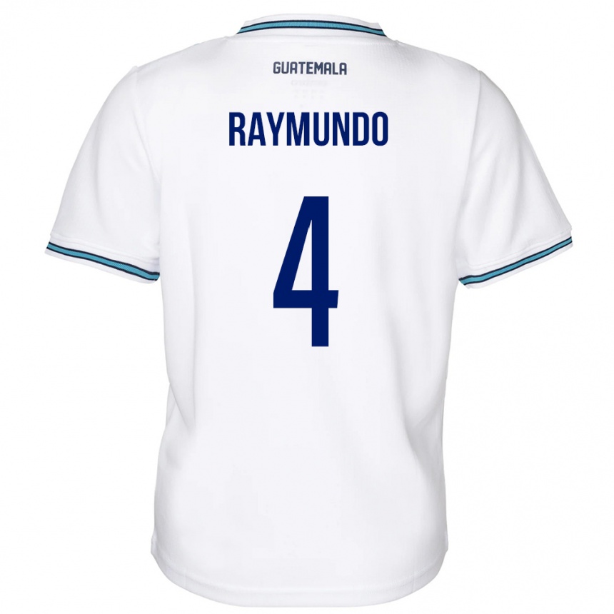 Kids Football Guatemala Cristopher Raymundo #4 White Home Jersey 24-26 T-Shirt Canada