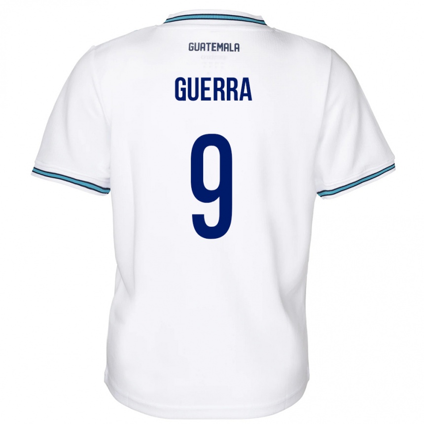 Kids Football Guatemala Oseas Guerra #9 White Home Jersey 24-26 T-Shirt Canada