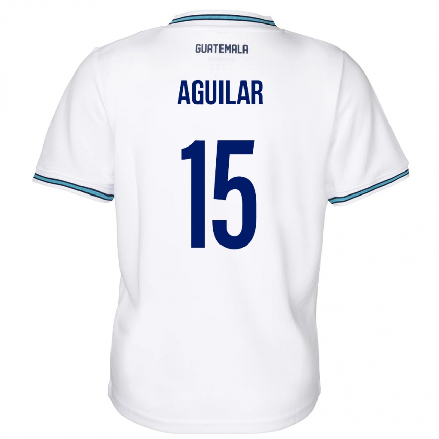 Kids Football Guatemala Carlos Aguilar #15 White Home Jersey 24-26 T-Shirt Canada