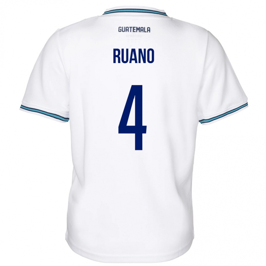 Kids Football Guatemala Michelle Ruano #4 White Home Jersey 24-26 T-Shirt Canada