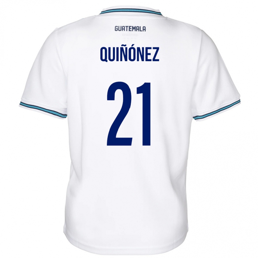 Kids Football Guatemala Andrea Quiñónez #21 White Home Jersey 24-26 T-Shirt Canada