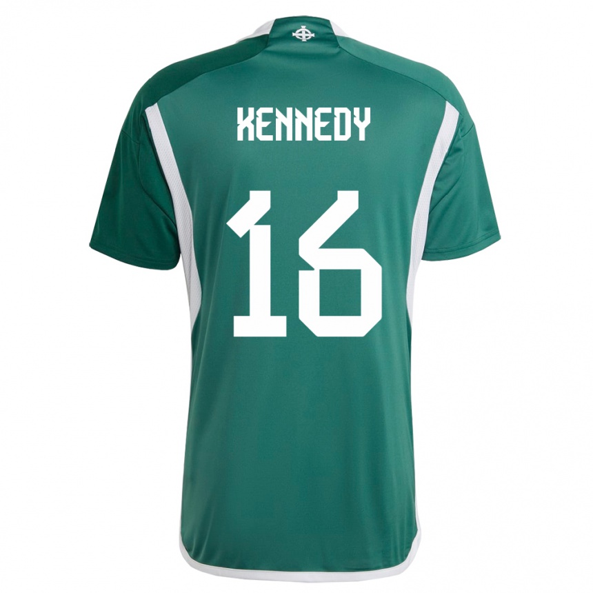 Kids Football Northern Ireland Matty Kennedy #16 Green Home Jersey 24-26 T-Shirt Canada