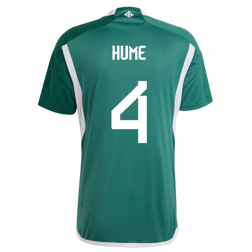 Kids Football Northern Ireland Trai Hume #4 Green Home Jersey 24-26 T-Shirt Canada