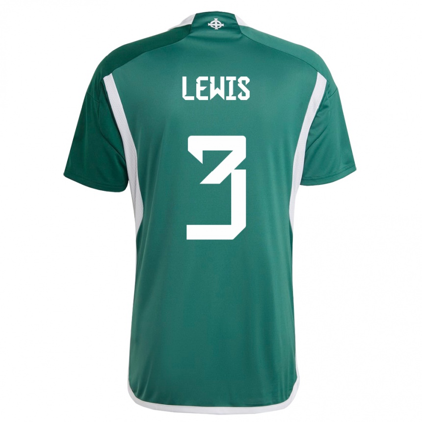 Kids Football Northern Ireland Jamal Lewis #3 Green Home Jersey 24-26 T-Shirt Canada