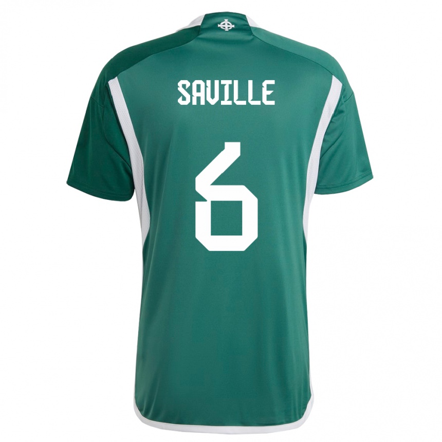 Kids Football Northern Ireland George Saville #6 Green Home Jersey 24-26 T-Shirt Canada