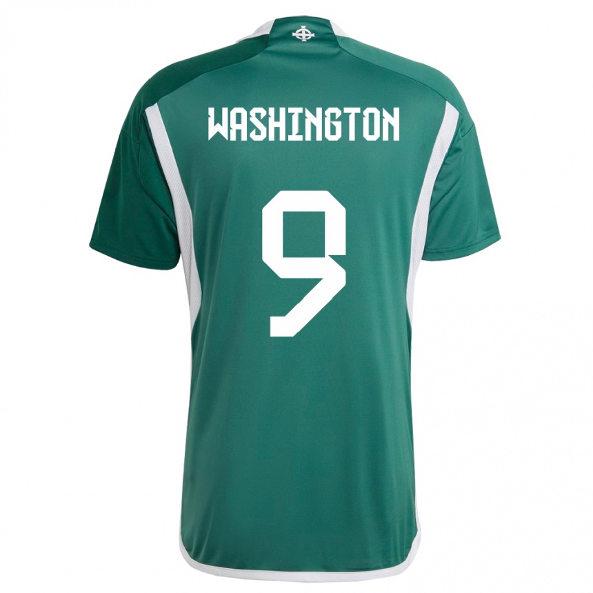 Kids Football Northern Ireland Conor Washington #9 Green Home Jersey 24-26 T-Shirt Canada