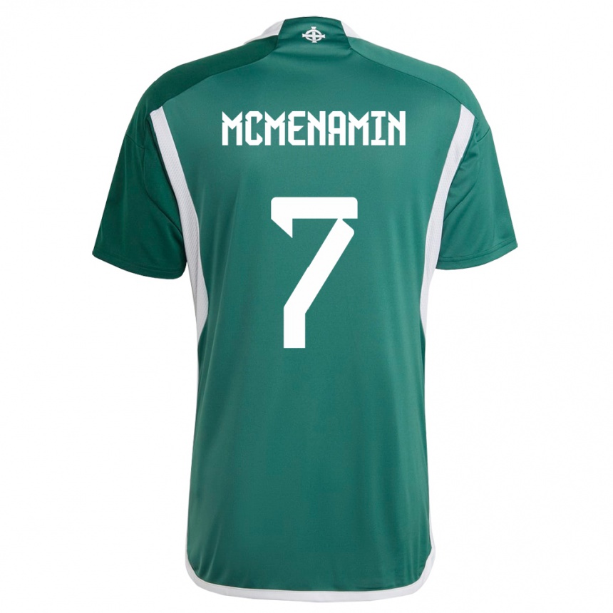 Kids Football Northern Ireland Conor Mcmenamin #7 Green Home Jersey 24-26 T-Shirt Canada