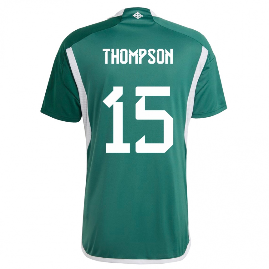 Kids Football Northern Ireland Jordan Thompson #15 Green Home Jersey 24-26 T-Shirt Canada