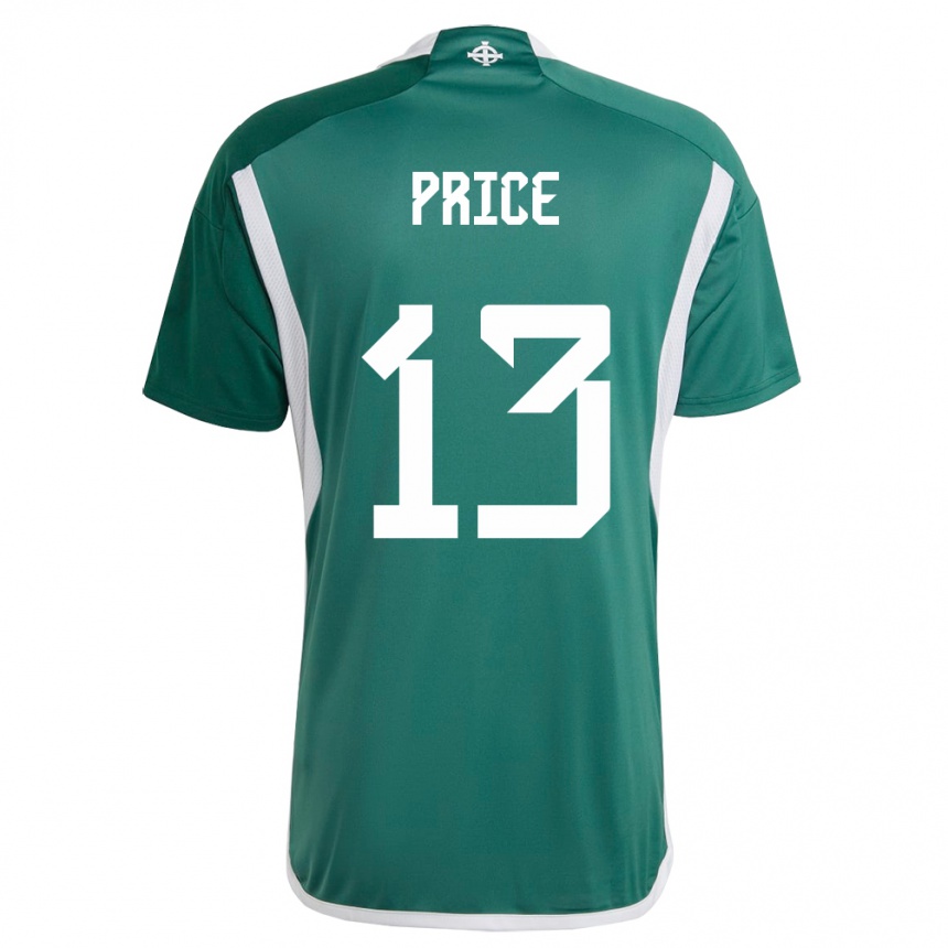 Kids Football Northern Ireland Isaac Price #13 Green Home Jersey 24-26 T-Shirt Canada