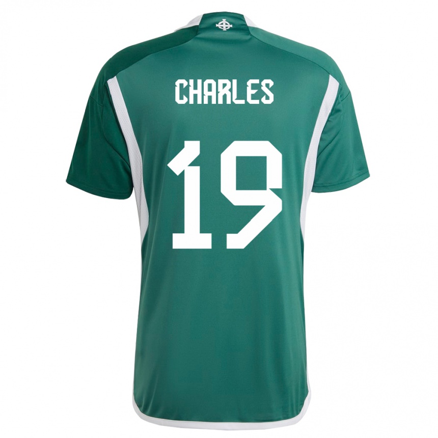 Kids Football Northern Ireland Shea Charles #19 Green Home Jersey 24-26 T-Shirt Canada