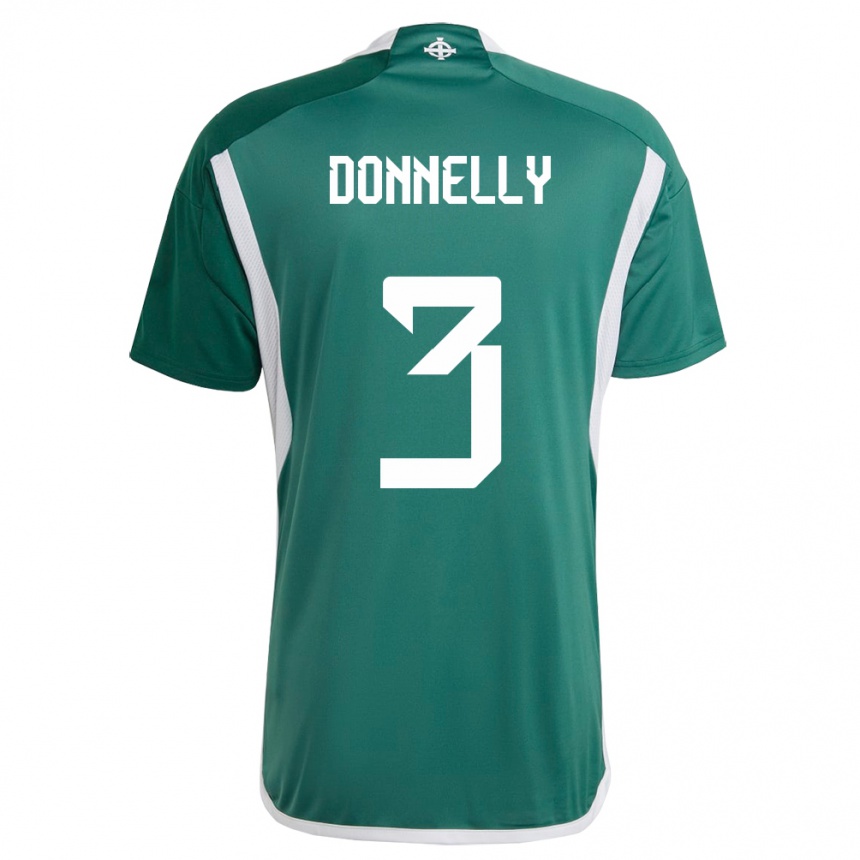 Kids Football Northern Ireland Aaron Donnelly #3 Green Home Jersey 24-26 T-Shirt Canada