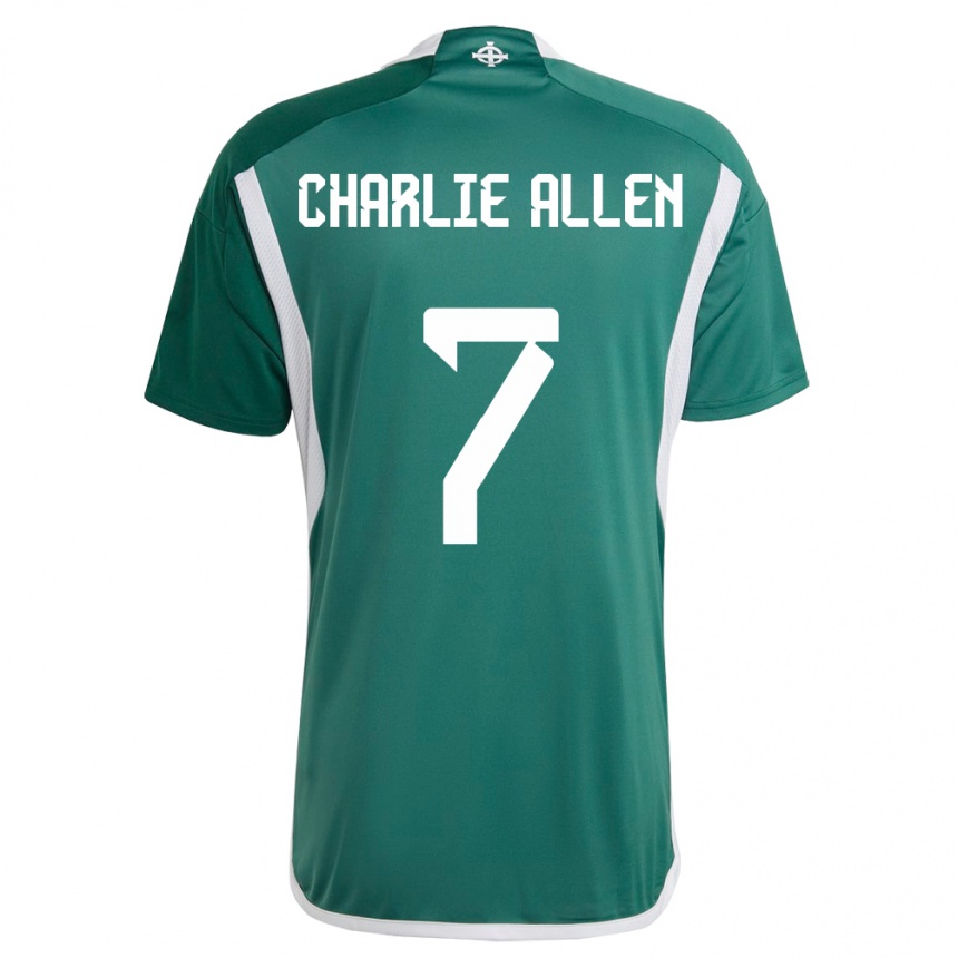 Kids Football Northern Ireland Charlie Allen #7 Green Home Jersey 24-26 T-Shirt Canada