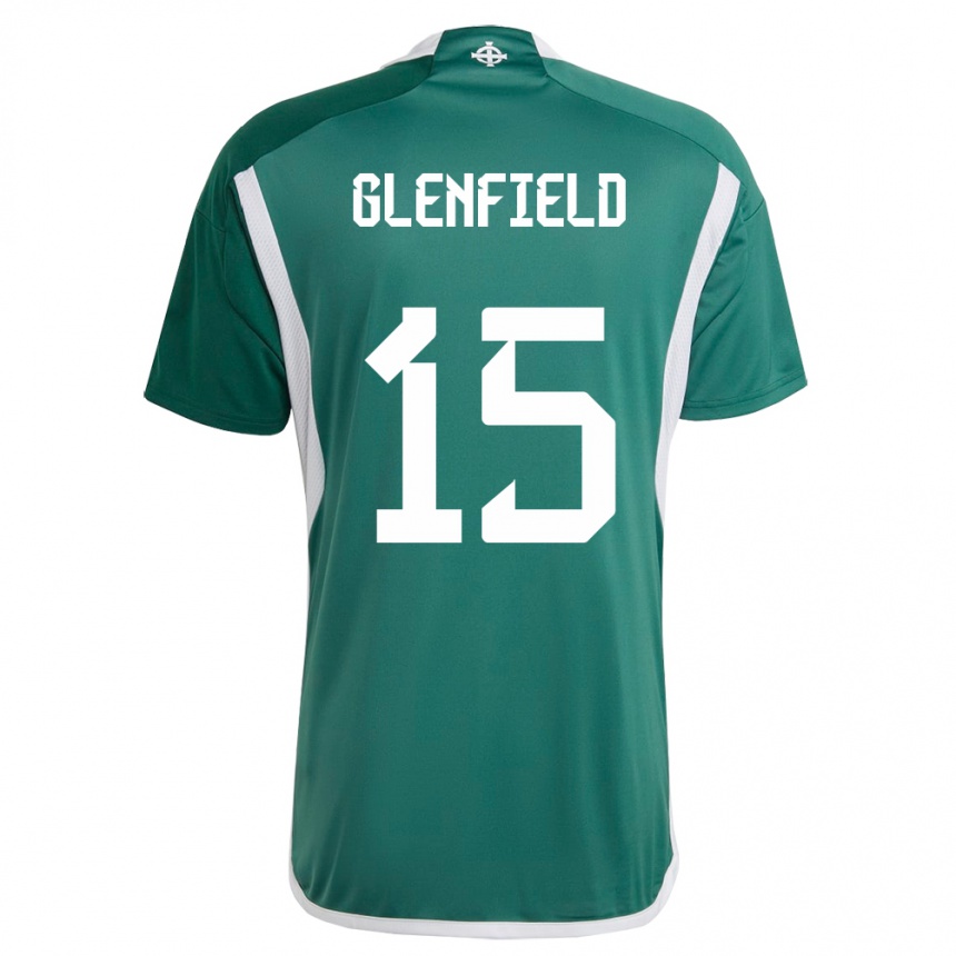 Kids Football Northern Ireland Sam Glenfield #15 Green Home Jersey 24-26 T-Shirt Canada