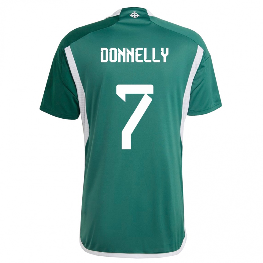 Kids Football Northern Ireland Caolan Donnelly #7 Green Home Jersey 24-26 T-Shirt Canada