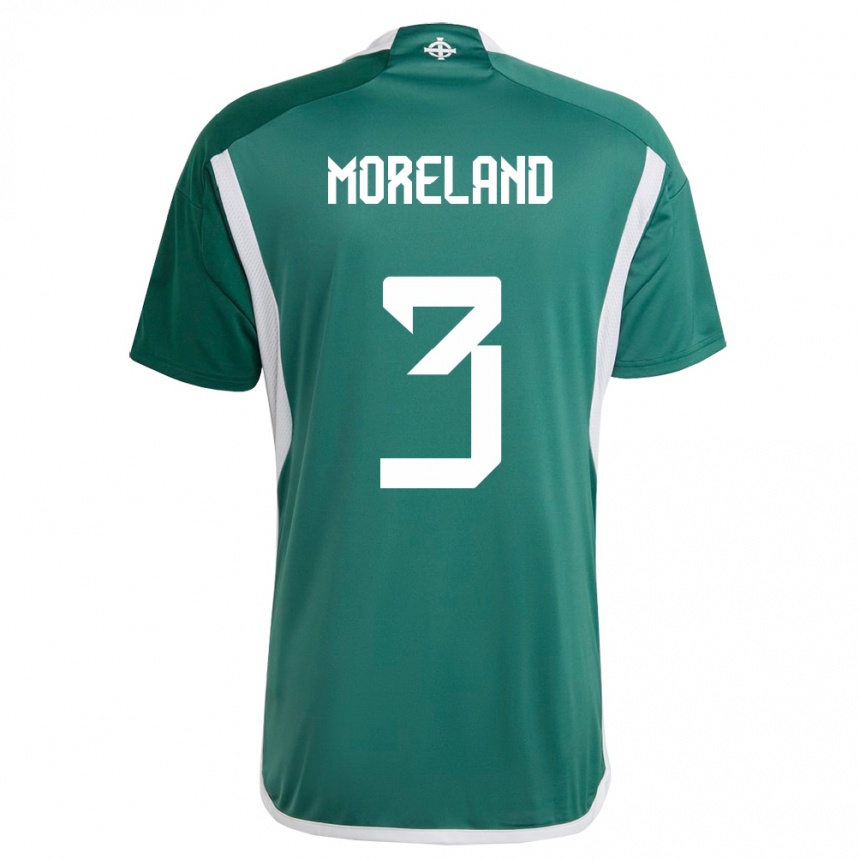 Kids Football Northern Ireland Calum Moreland #3 Green Home Jersey 24-26 T-Shirt Canada